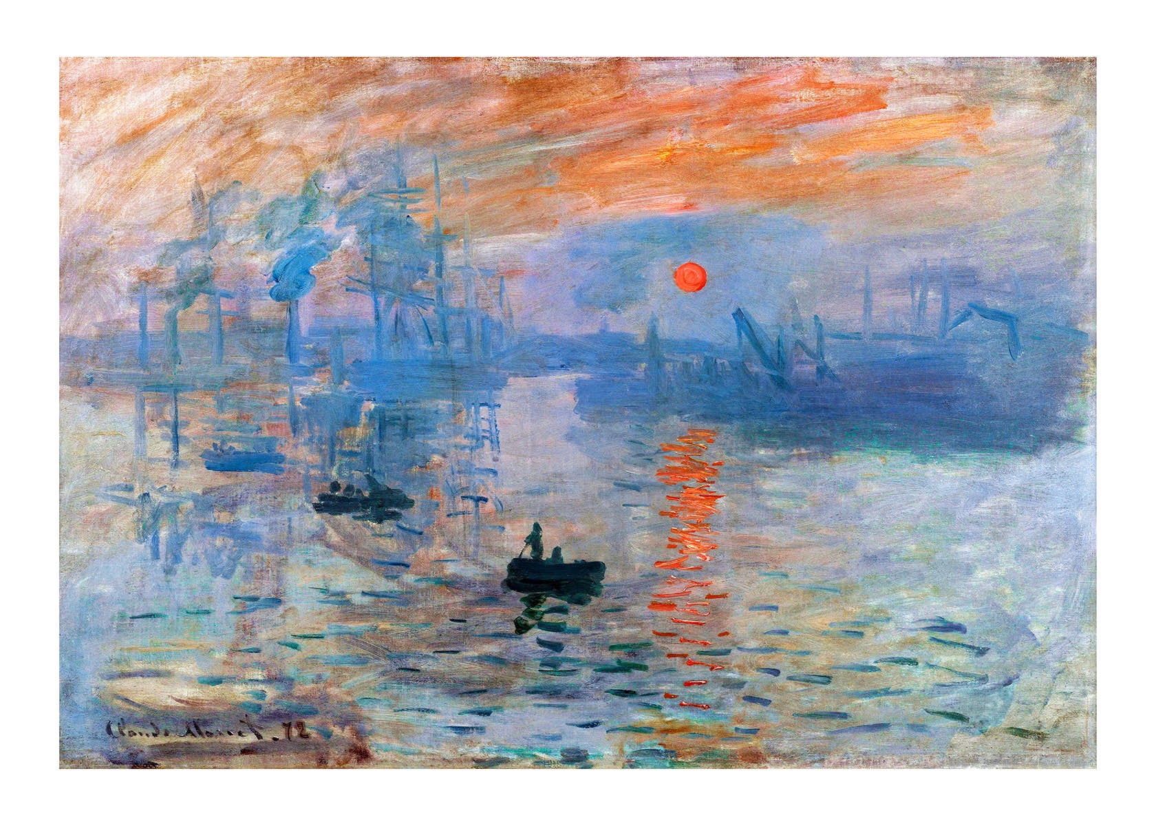Claude Monet sunrise print