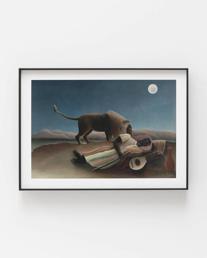 Henri Rousseau sleeping gypsy poster