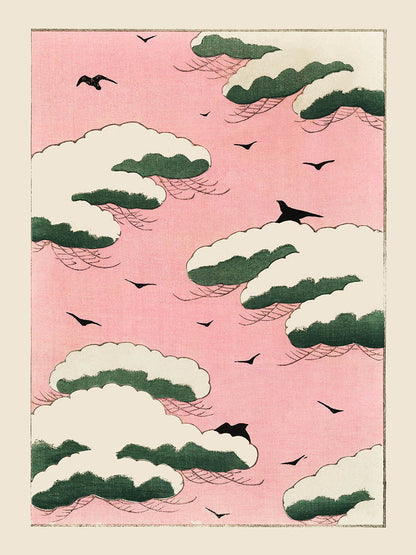 Pink Sky by Watanabe Seitei