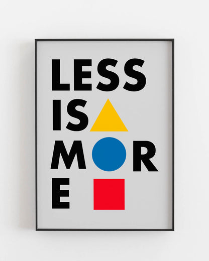 Bauhaus less is more poster